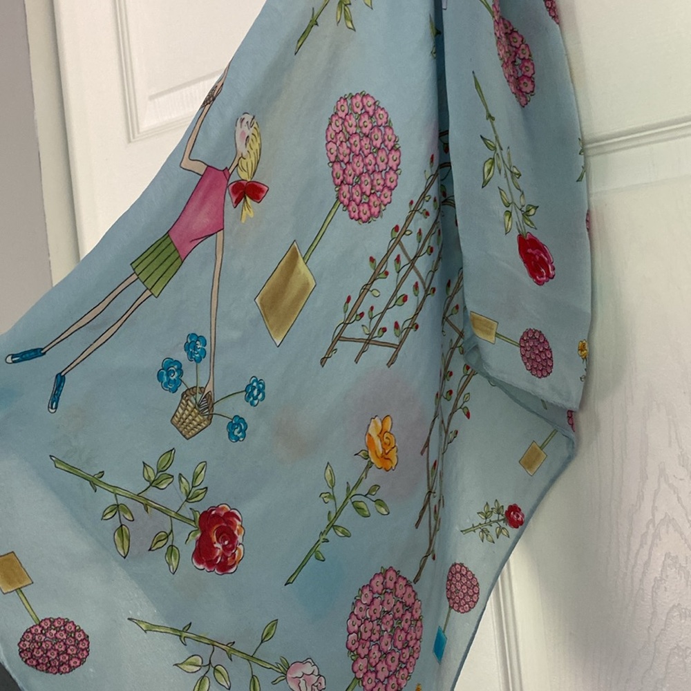 Echo Scarf Silk Scarf 35”x35” - Picture 8 of 9